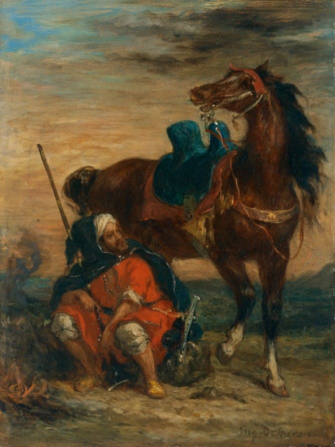 Jinete árabe de Eugene Delacroix