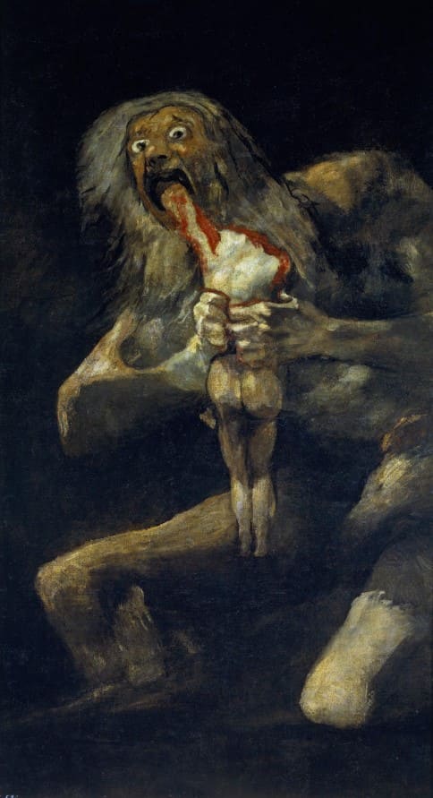 Saturno devorando a sus hijos de Francisco de Goya